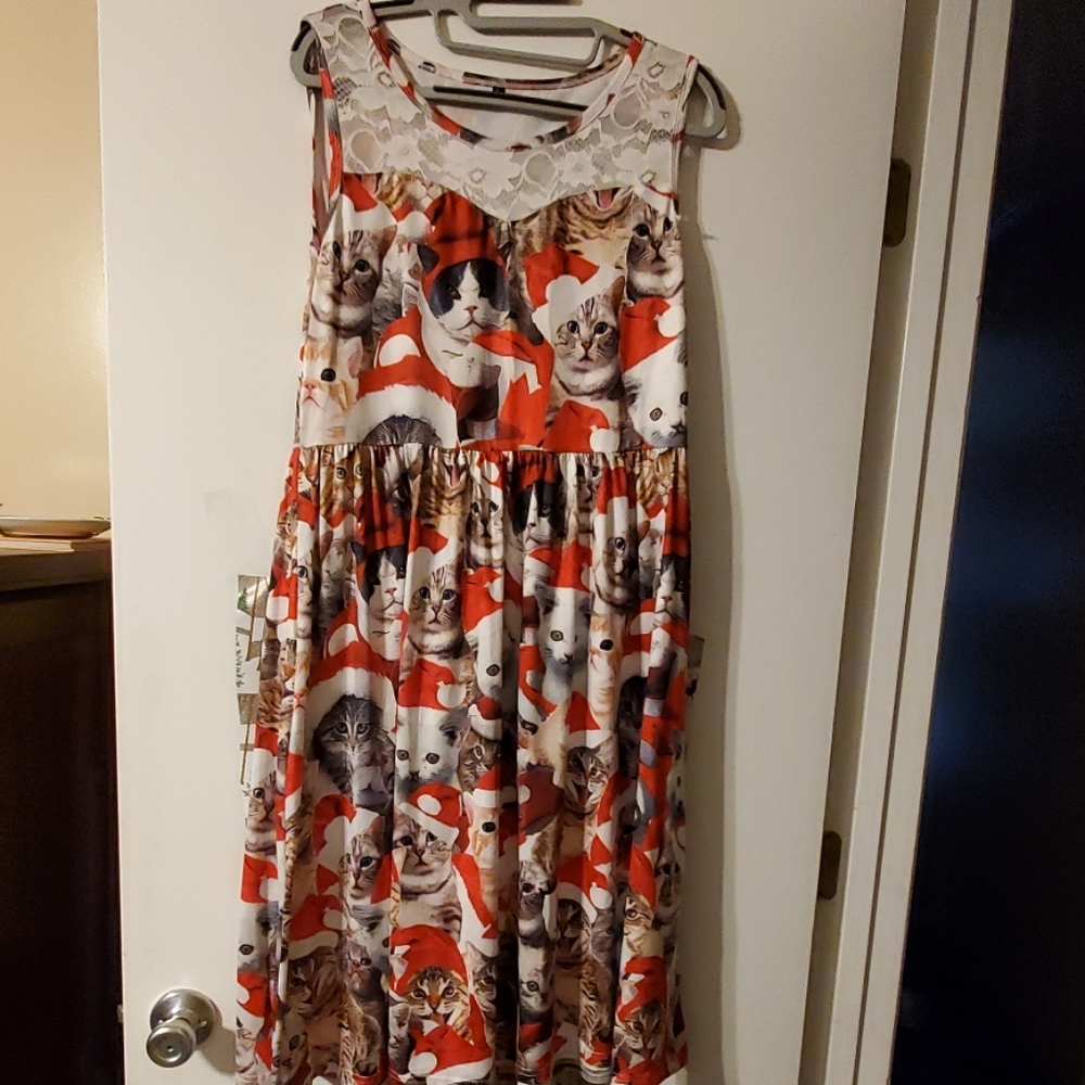 Christmas Cat Dress
